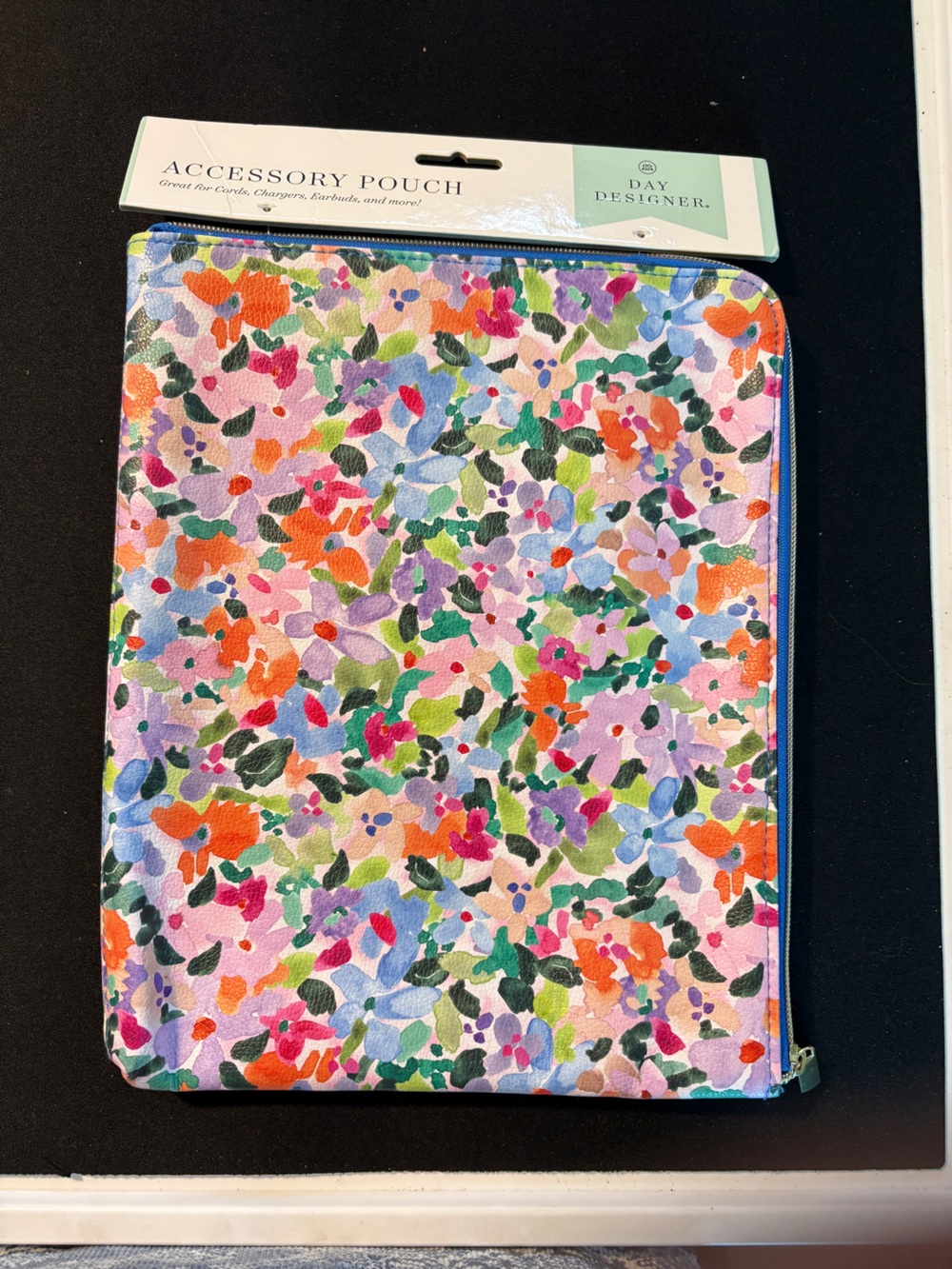 Large Floral Accessory Pouch in Multicolor